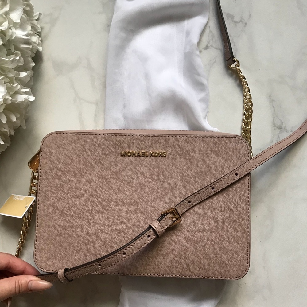 Michael Kors Jet Set Large Fawn Crossbody Bag - Picture 6 of 8